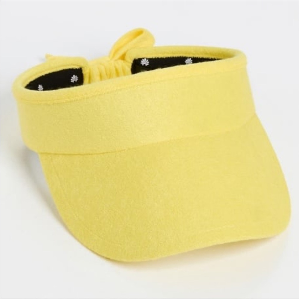 NWT Lele Sadoughi Bow Tie Visor with Dustbag Color: Lime Zest Yellow OS/One Size - Picture 9 of 14